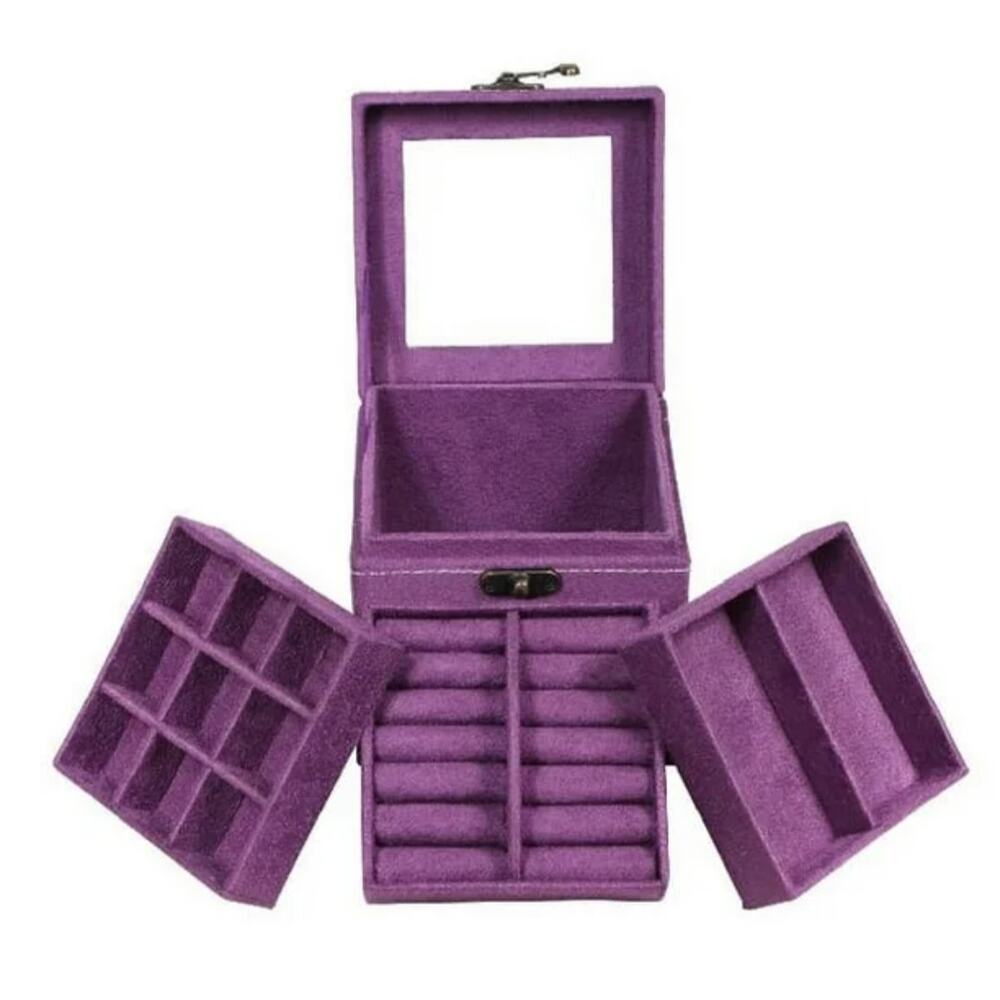 New Jewlery Box Case /Organizer case in Amethyst Purple